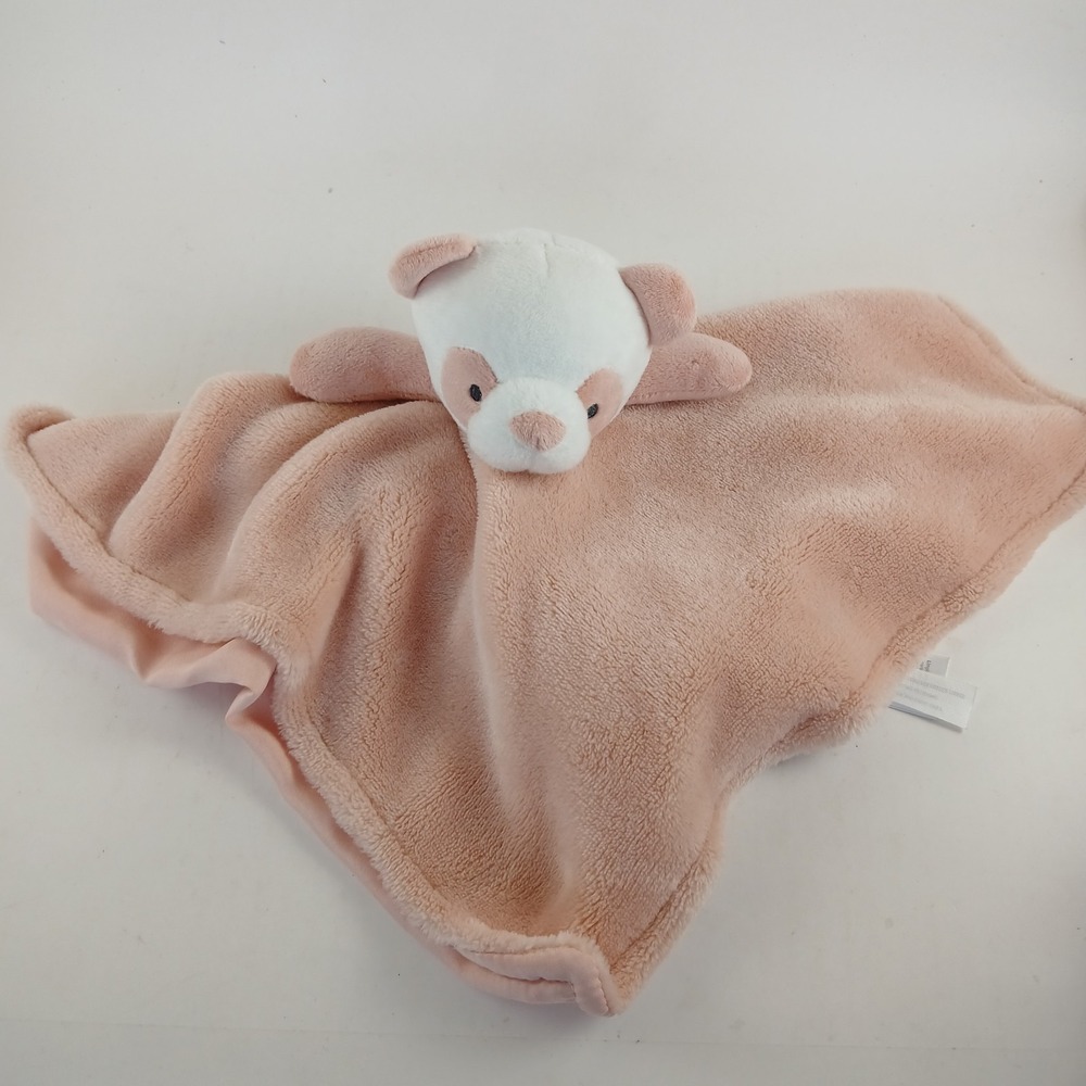 Carters Child Of Mine Panda Security Blanket Peach Pink Lovey EUC